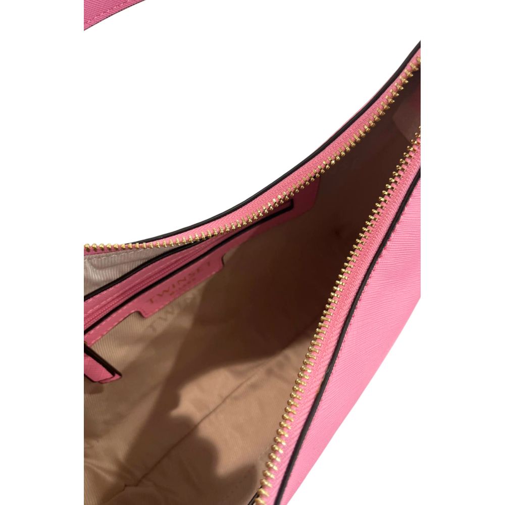Twinset Pink PU Women Shoulder Bag