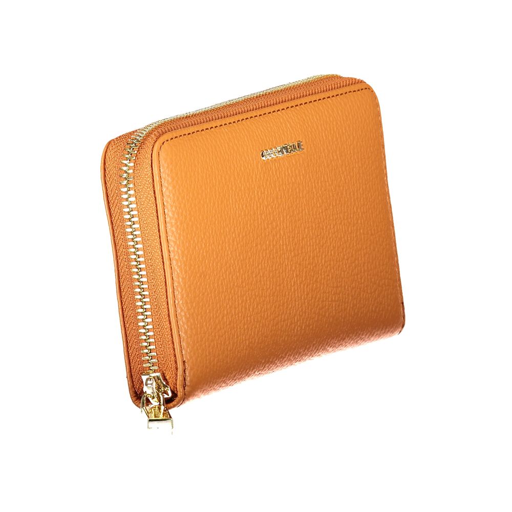 Coccinelle Orange Leather Women's Zip Coin Purse Wallet