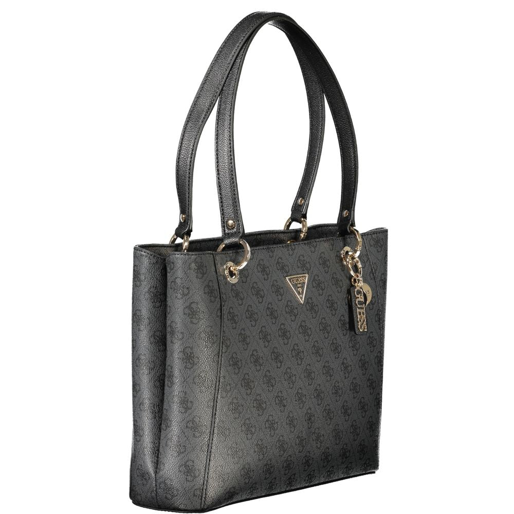 Guess Jeans Black Polyethylene Women's Footed Top-Handle Bag