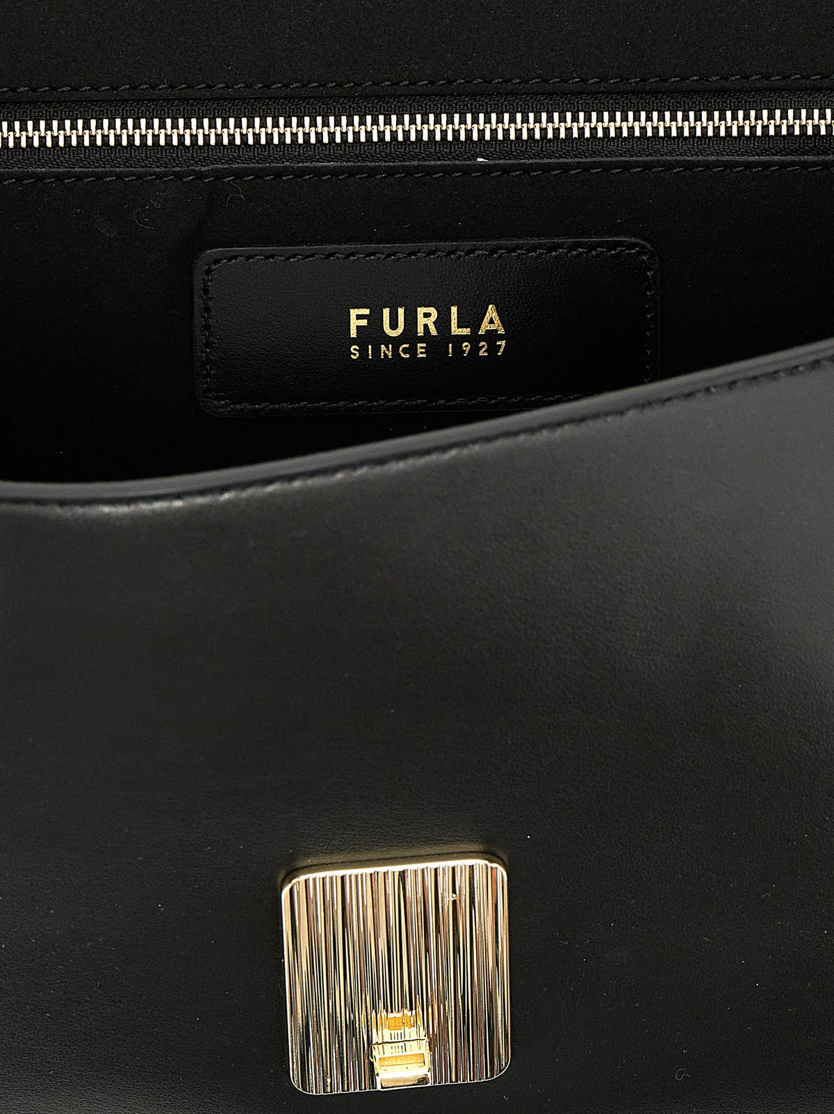 Furla Black Leather Shoulder Bag – furla-black-leather-shoulder-bag-1