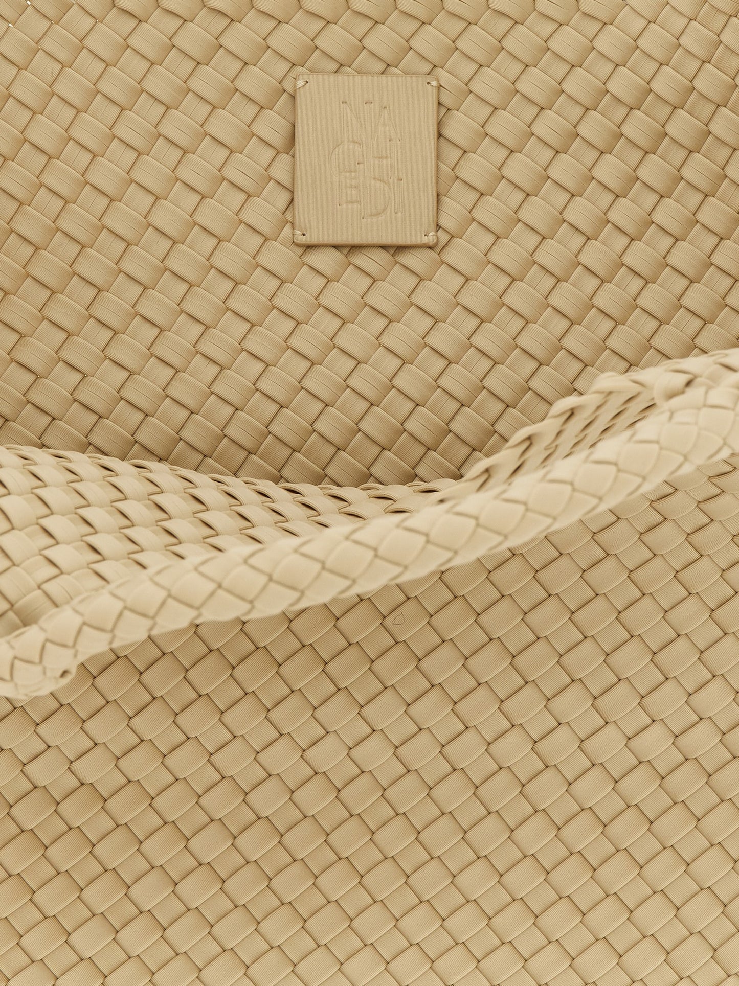 NAGHEDI Beige Neoprene Tote Bag