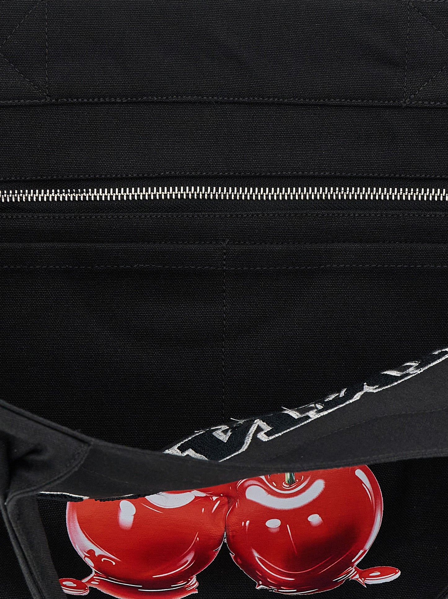 Ganni Black Recycled Cotton Tote Bag