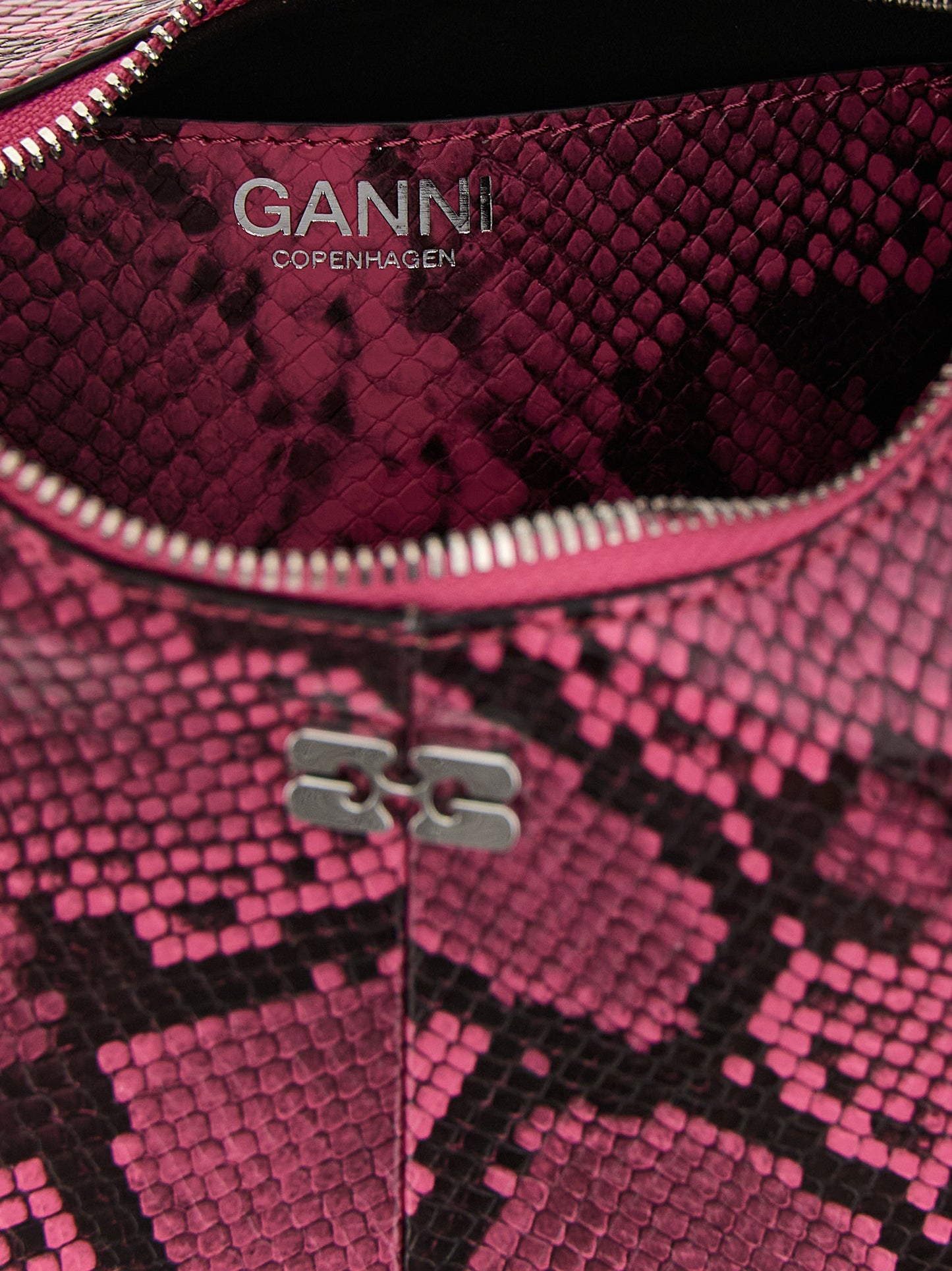 Ganni Fuchsia Recycled Polyester Handbag