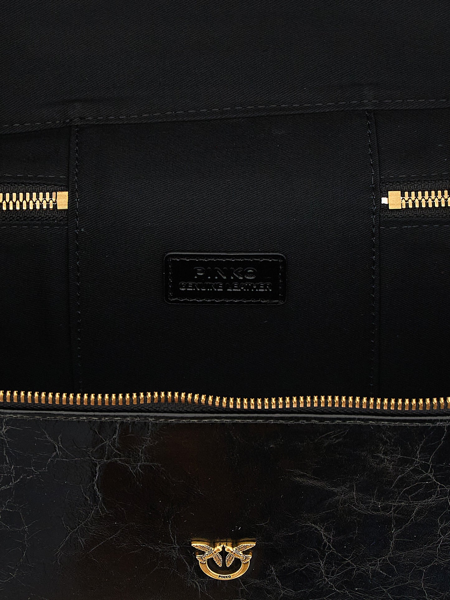 PINKO Black Calfskin Handbag