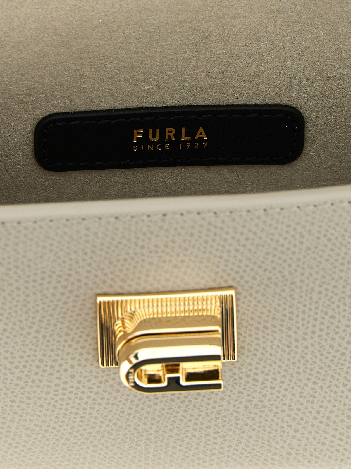 Furla Gray Calfskin Crossbody Bag