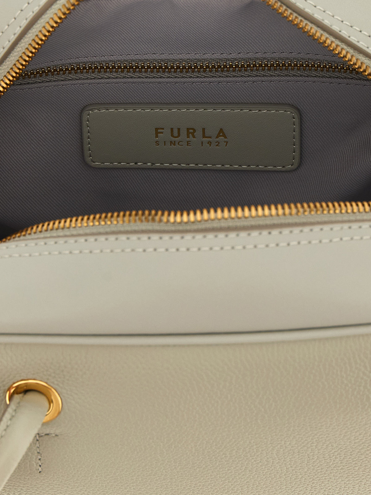 Furla Gray Calfskin Handbag