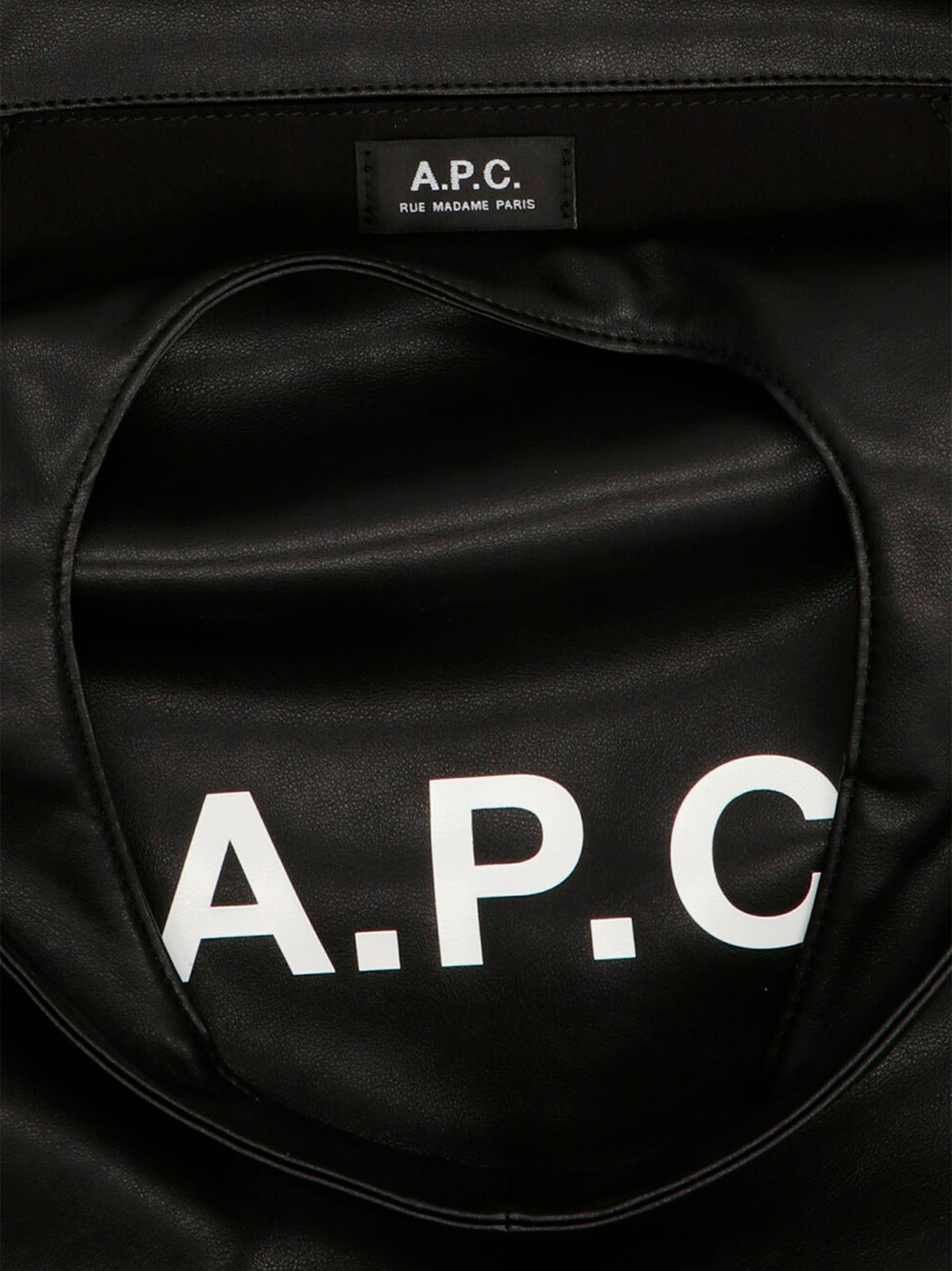 A.P.C. Black Polyethylene Tote Bag