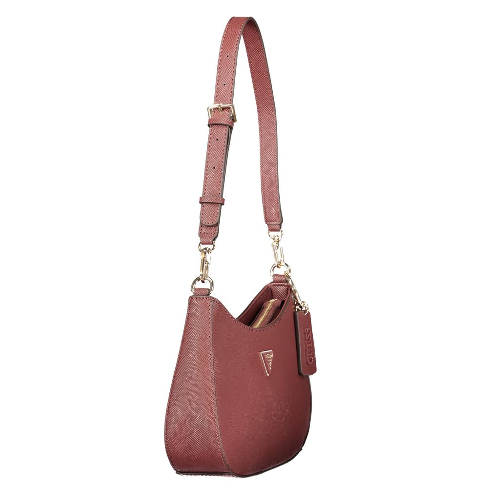 Guess Jeans Brown Polyurethane Women's Zip Bag