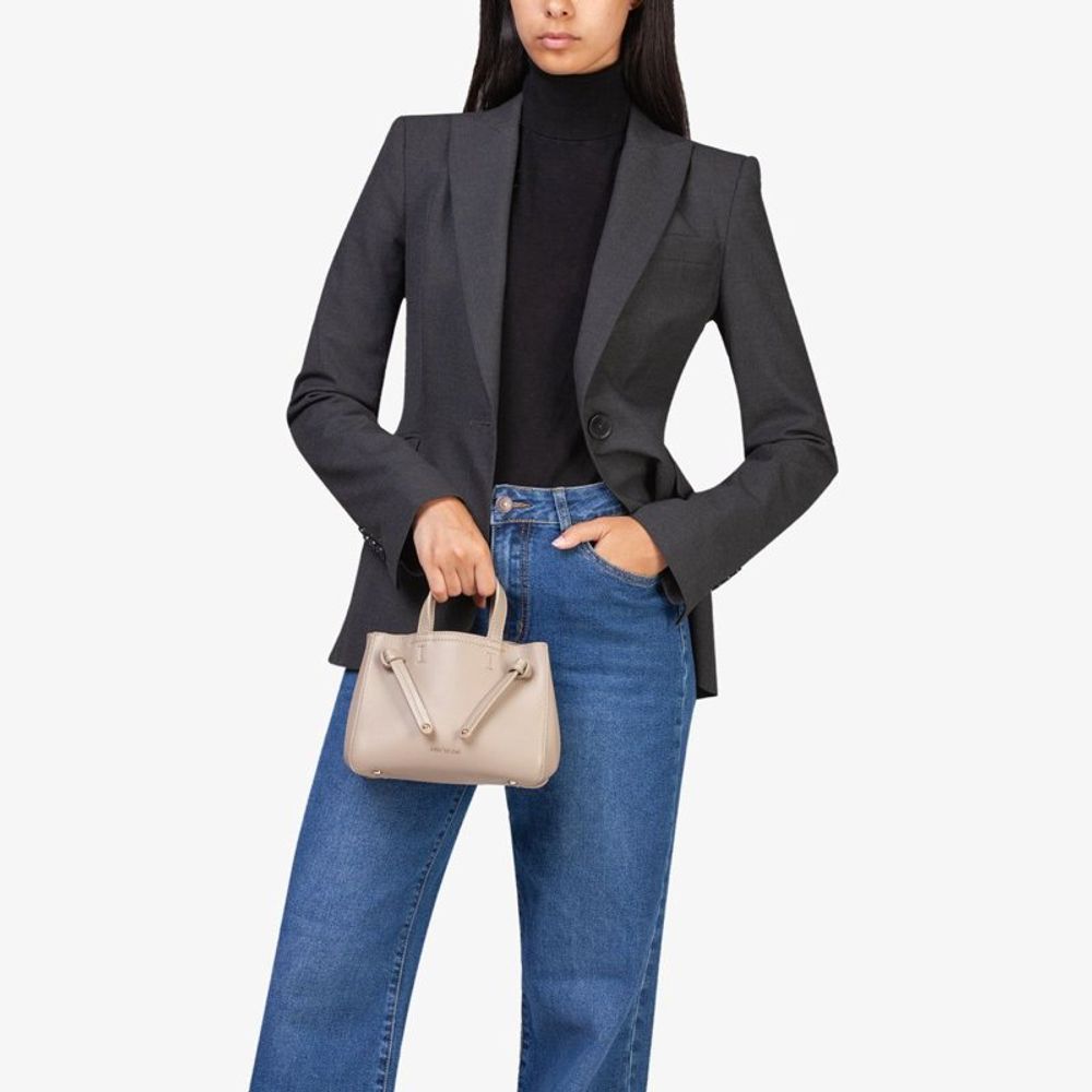 MIRIADE Beige Polyurethane Handbag