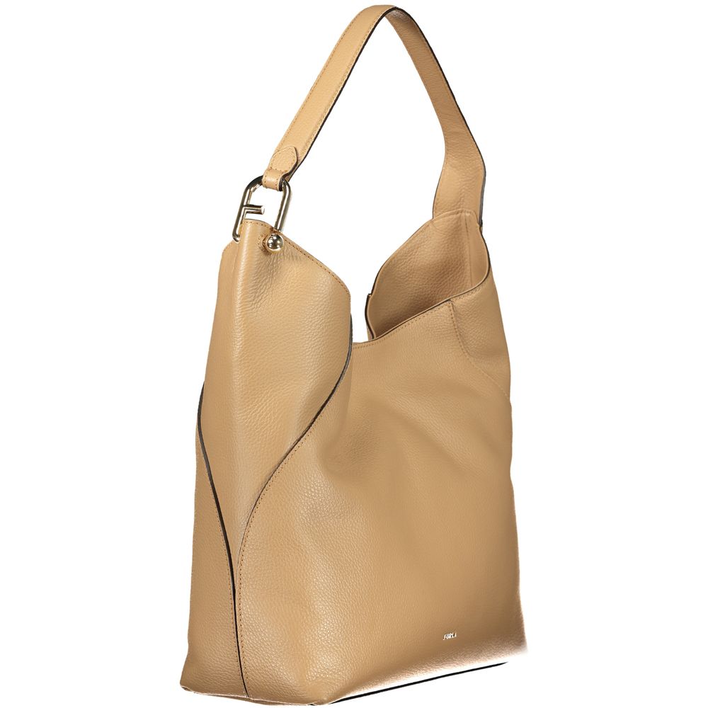 Furla Marrone Leather Women Handbag