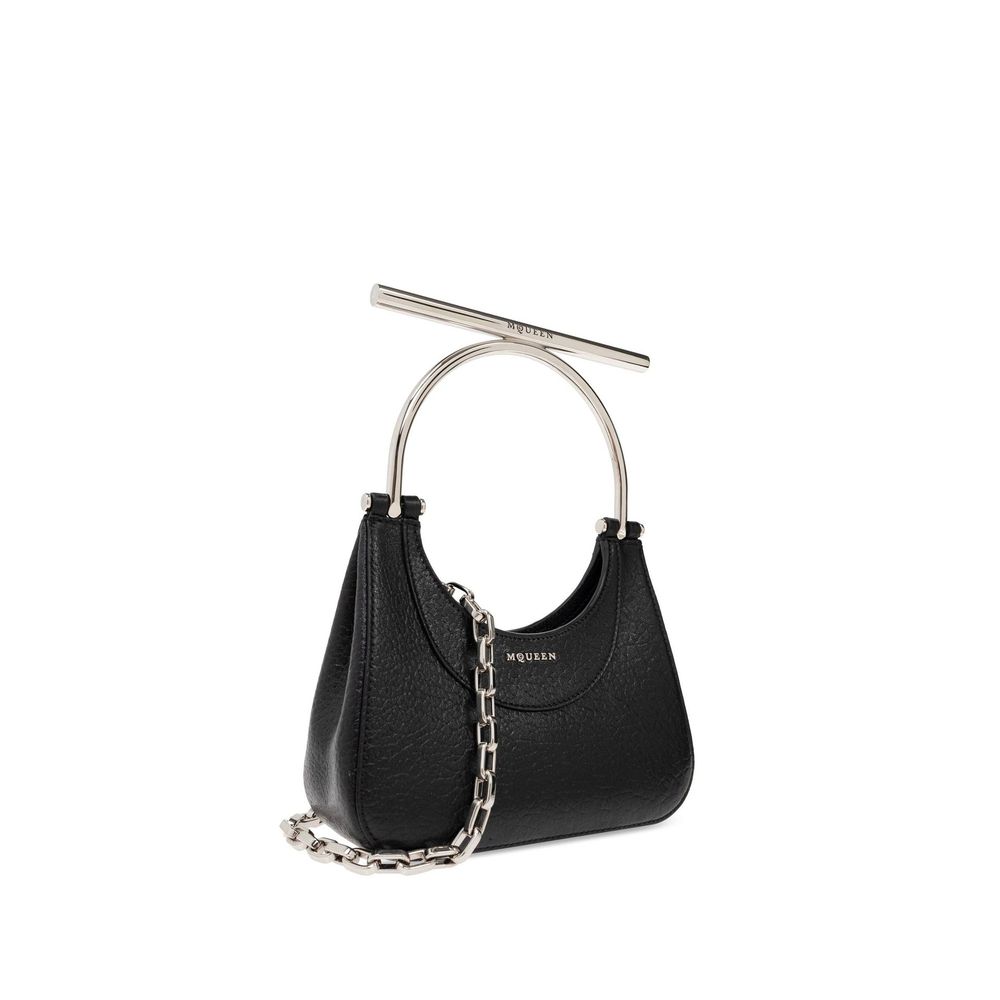Alexander McQueen Black Lamb Leather Crossbody Bag
