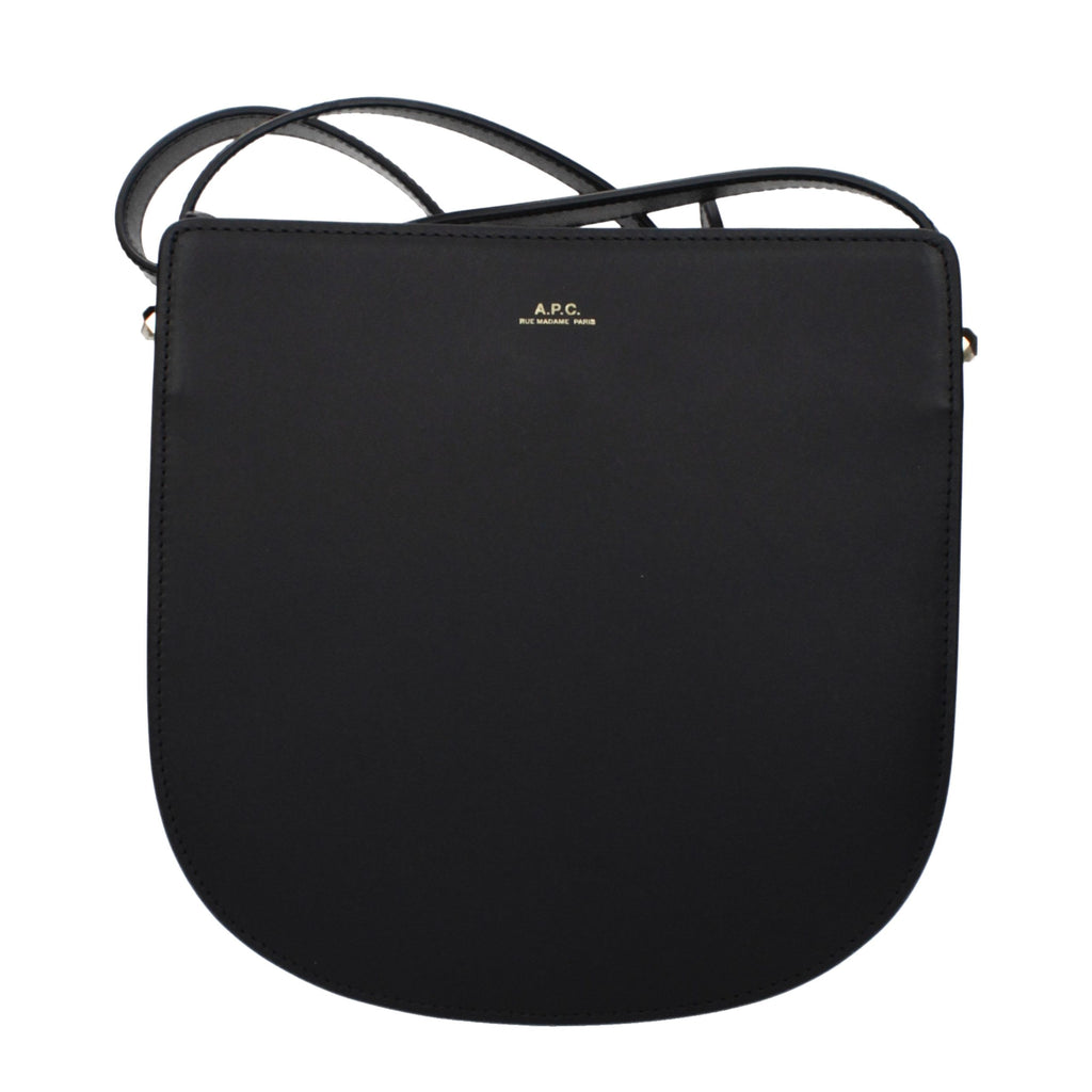 A.P.C. Black Leather Crossbody Bag