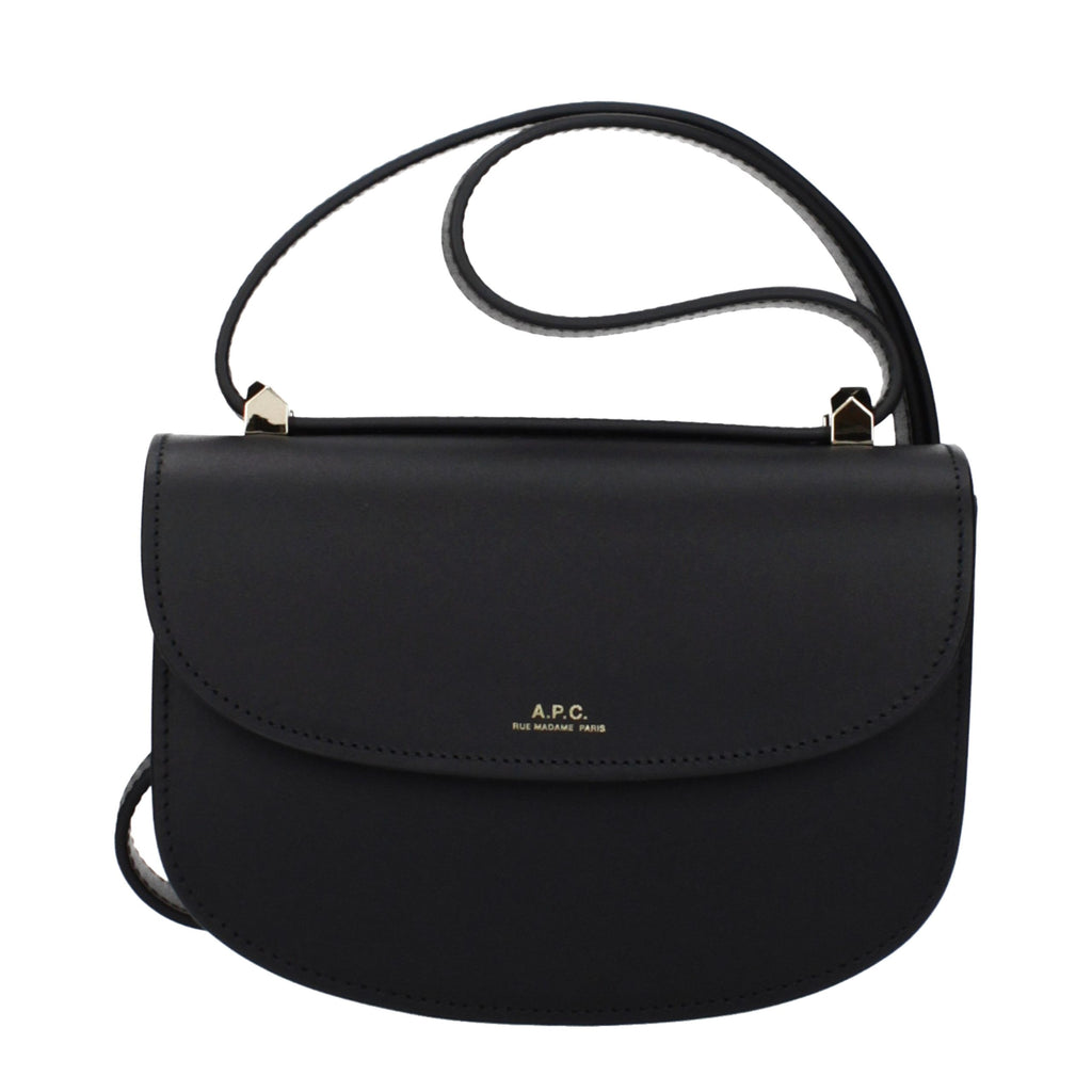 A.P.C. Black Leather Shoulder Bag