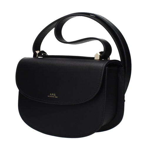 A.P.C. Black Leather Shoulder Bag