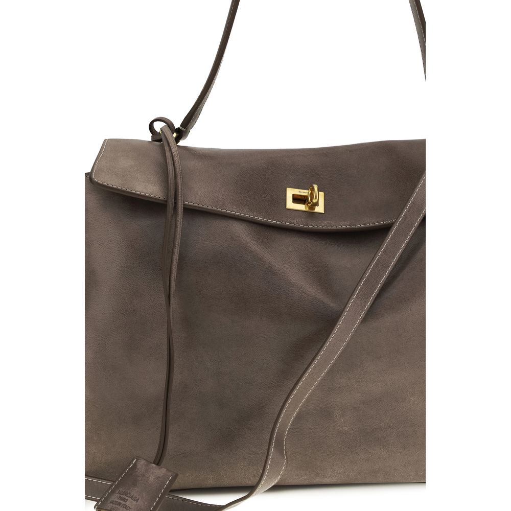 Balenciaga Gray Lamb Ovis Aries Aries Shoulder Bag