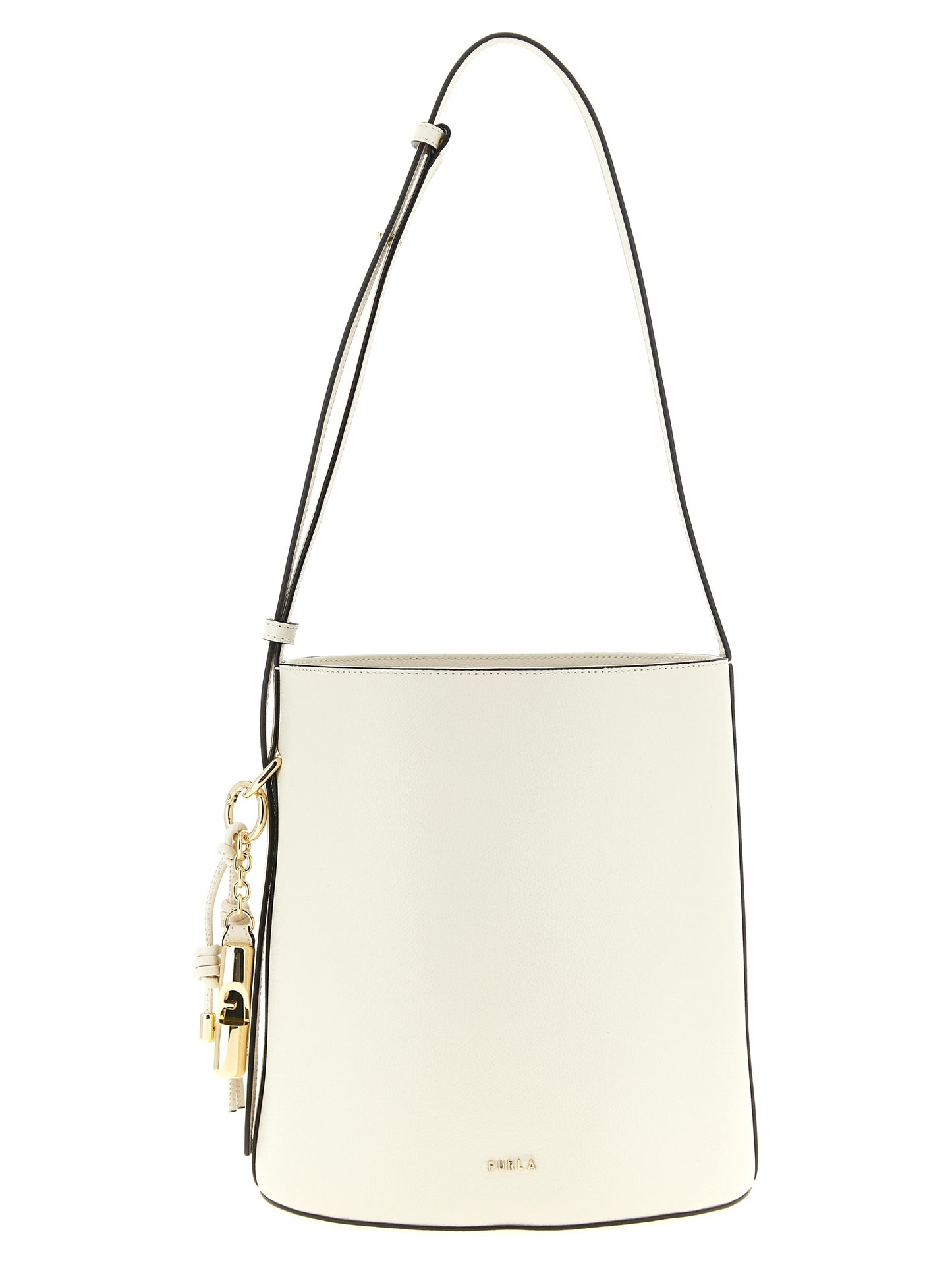 Furla White Calfskin Shoulder Bag
