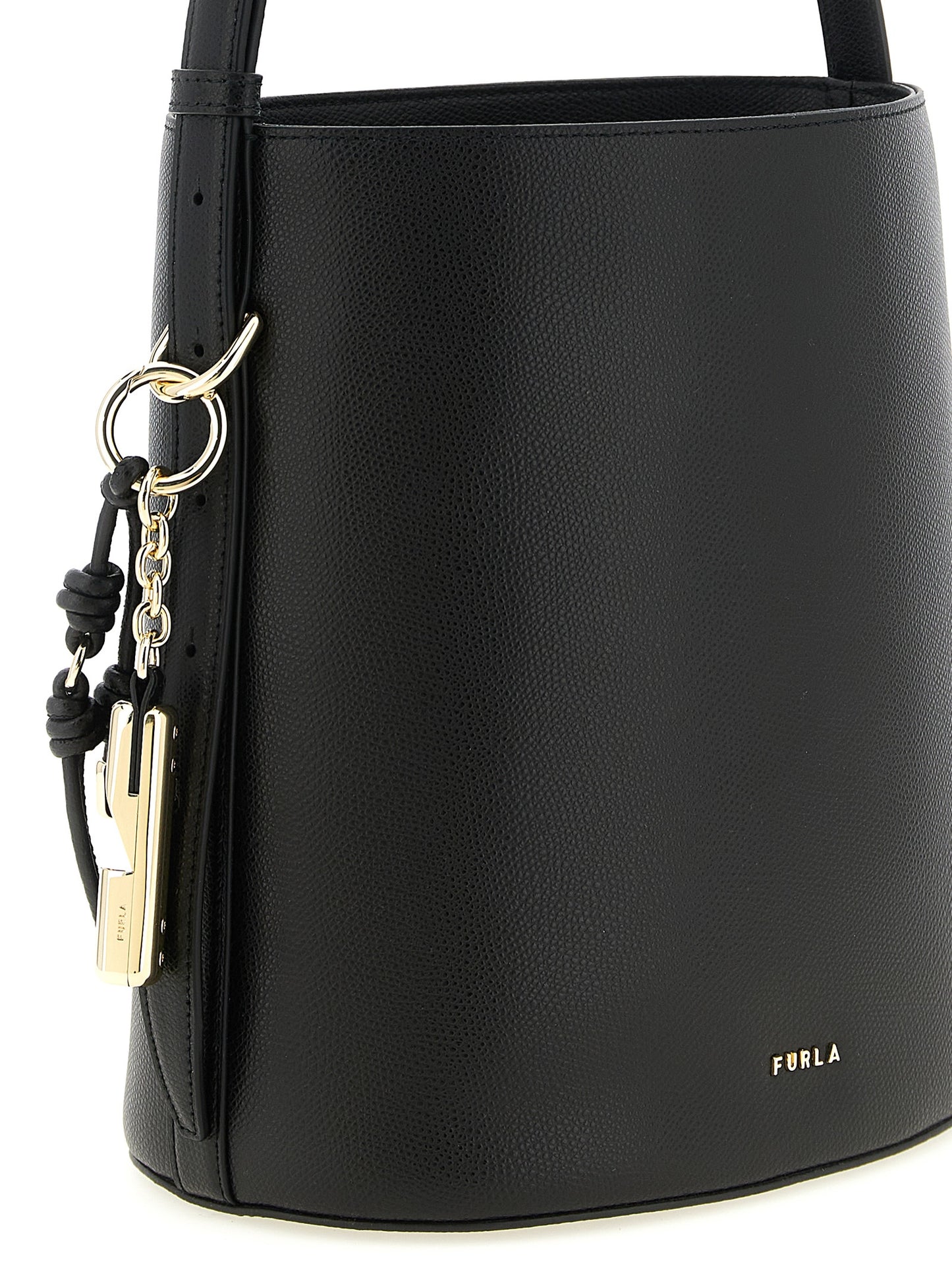 Furla Black Calfskin Shoulder Bag