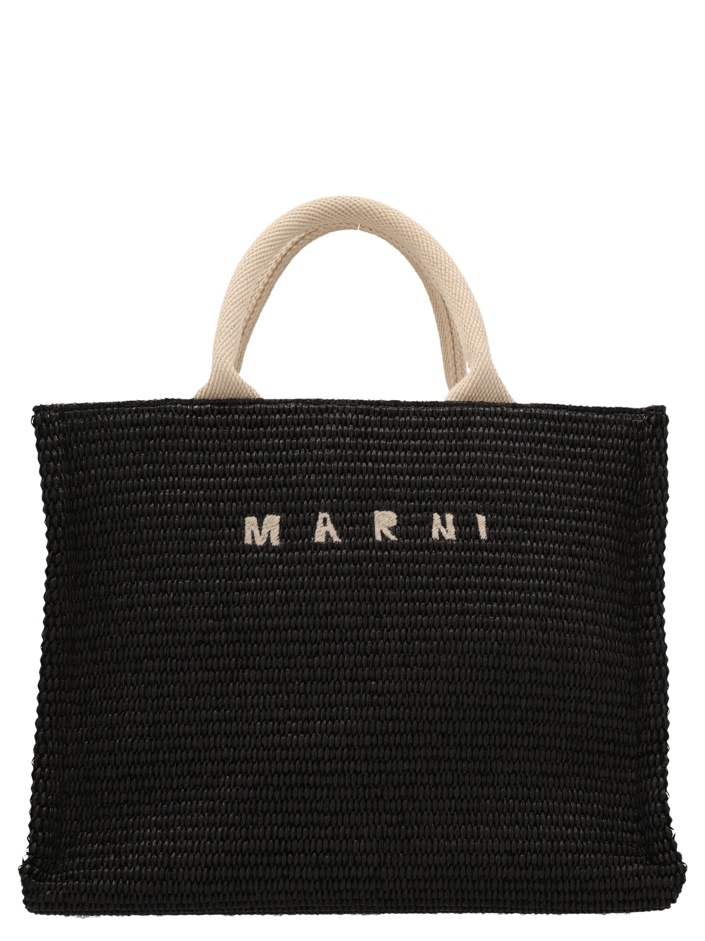 Marni Black Cotton Tote Bag