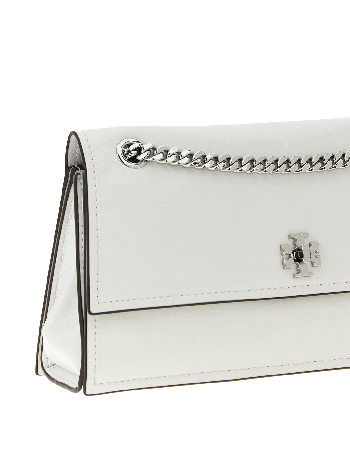 Tory Burch White Lamb Leather Shoulder Bag