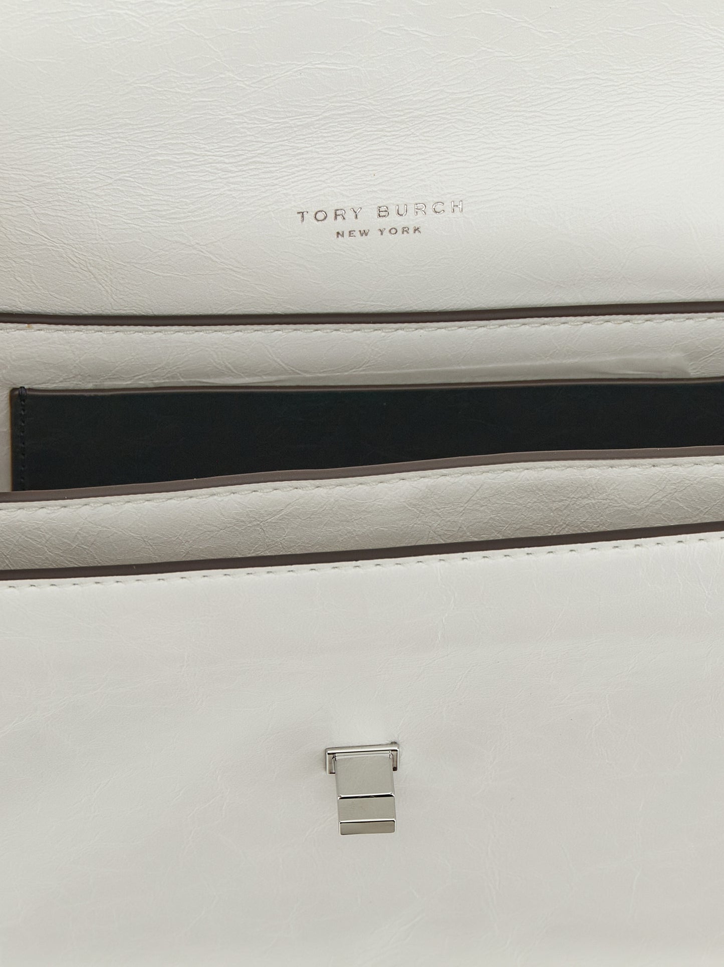Tory Burch White Lamb Leather Shoulder Bag