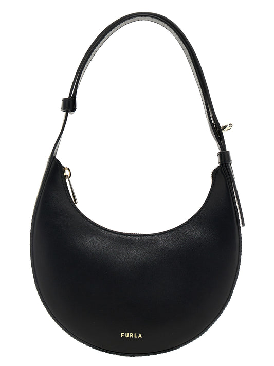 Furla Black Calfskin Shoulder Bag