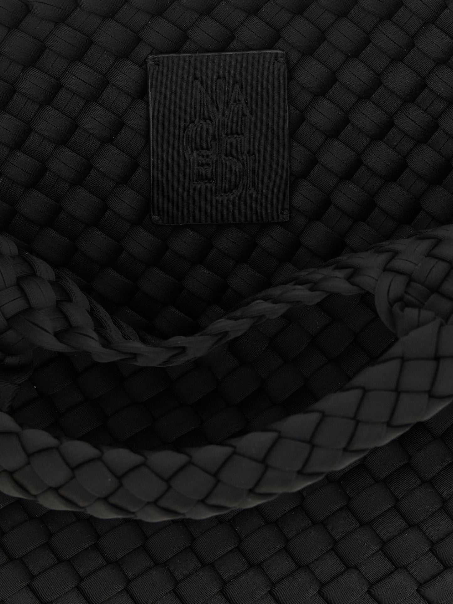 NAGHEDI Black Neoprene Tote Bag