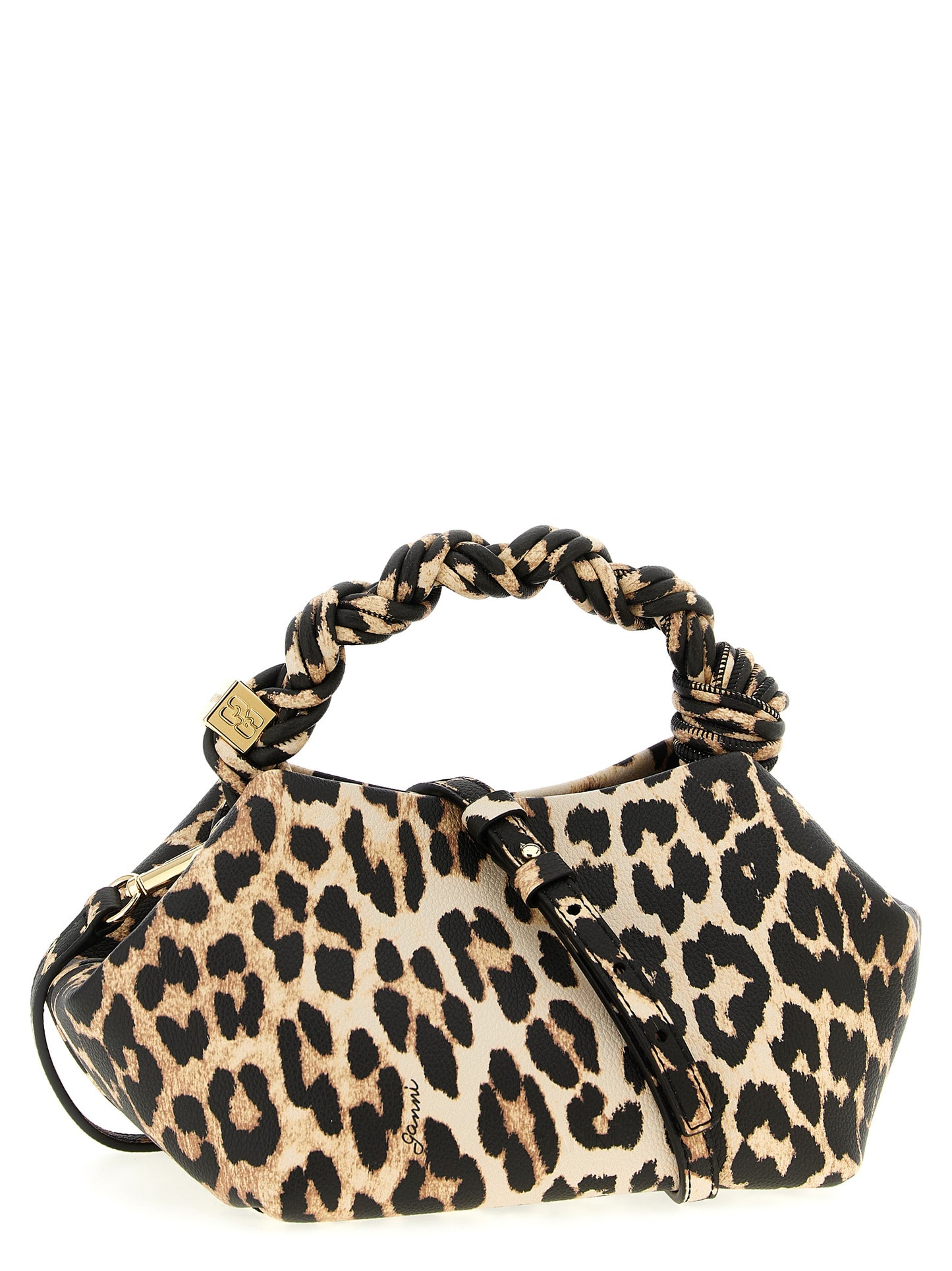 Ganni Brown Calfskin Handbag