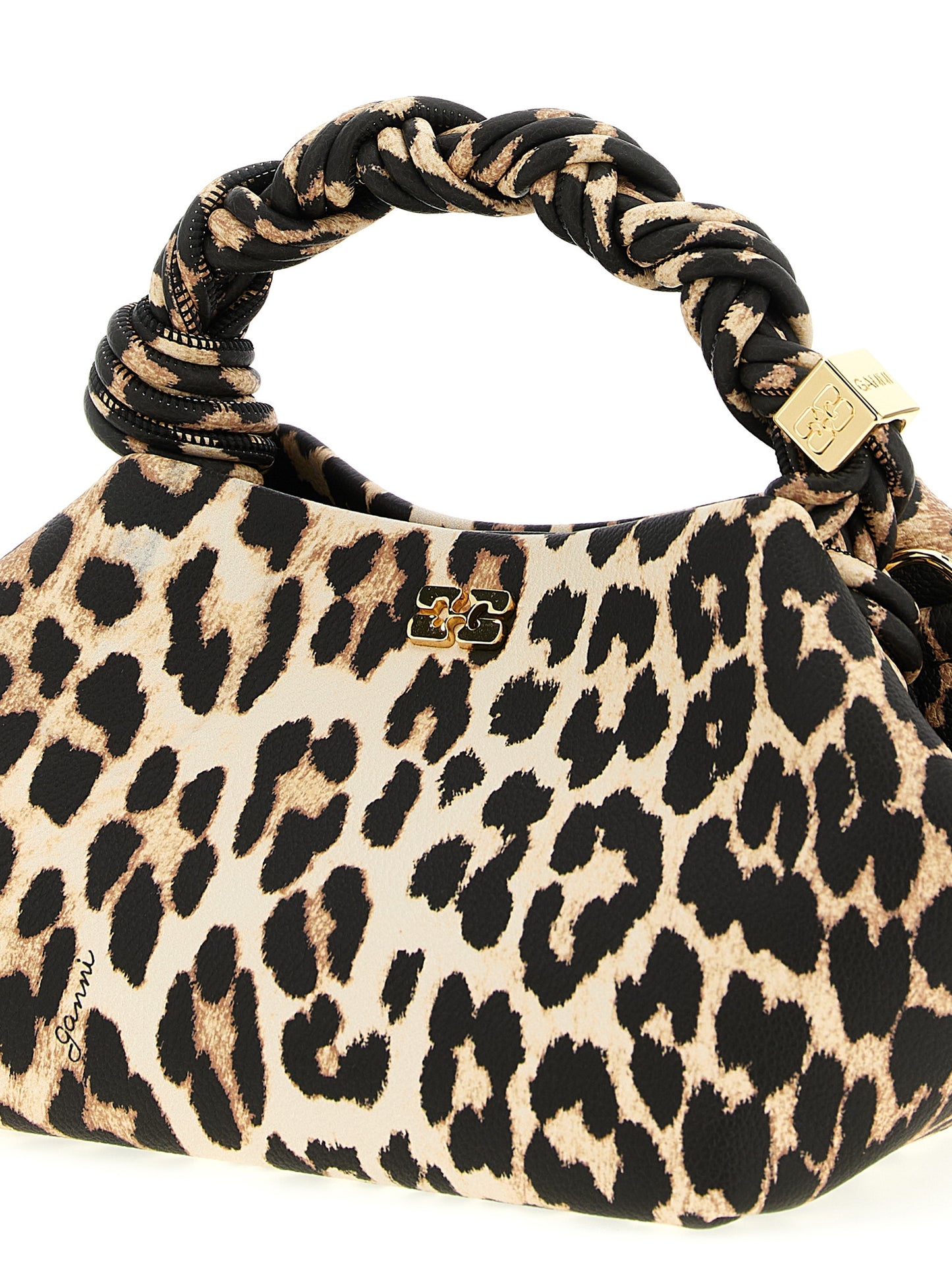 Ganni Brown Calfskin Handbag