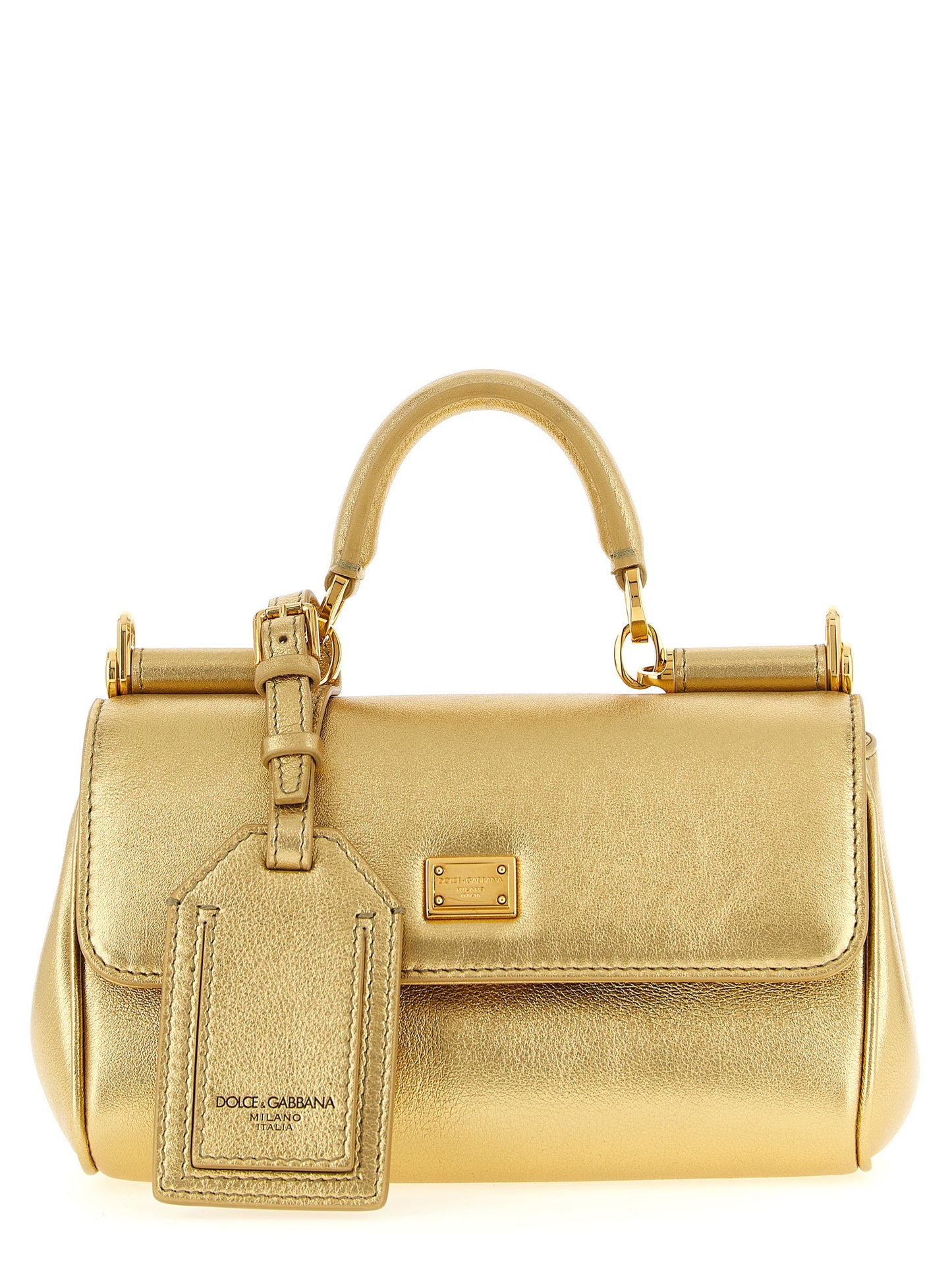 Dolce & Gabbana Gold Calfskin Handbag