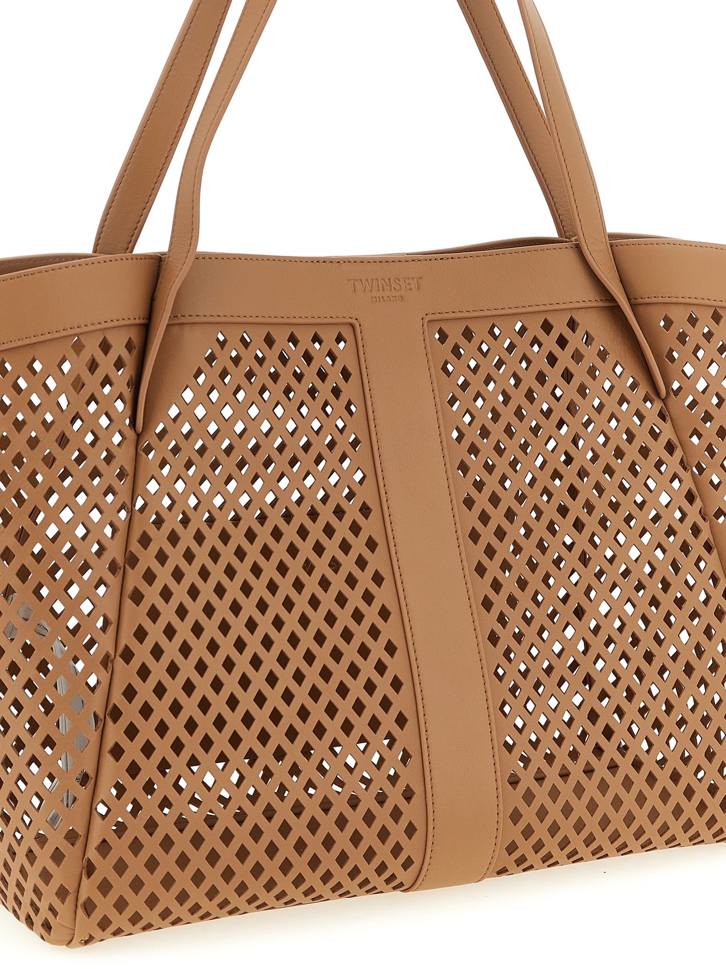 Twinset Brown Polyethylene Tote Bag