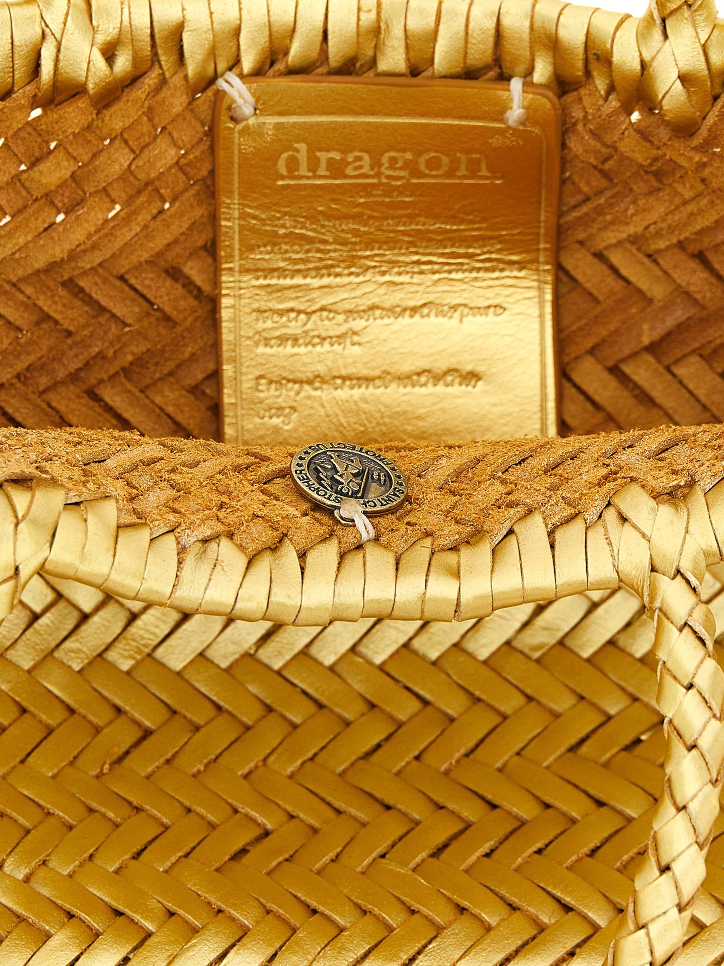 Dragon Diffusion Gold Calfskin Handbag