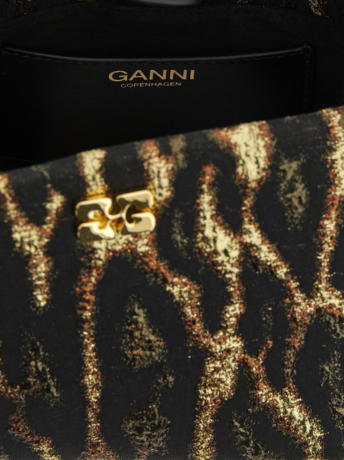 Ganni Brown Polyester Handbag