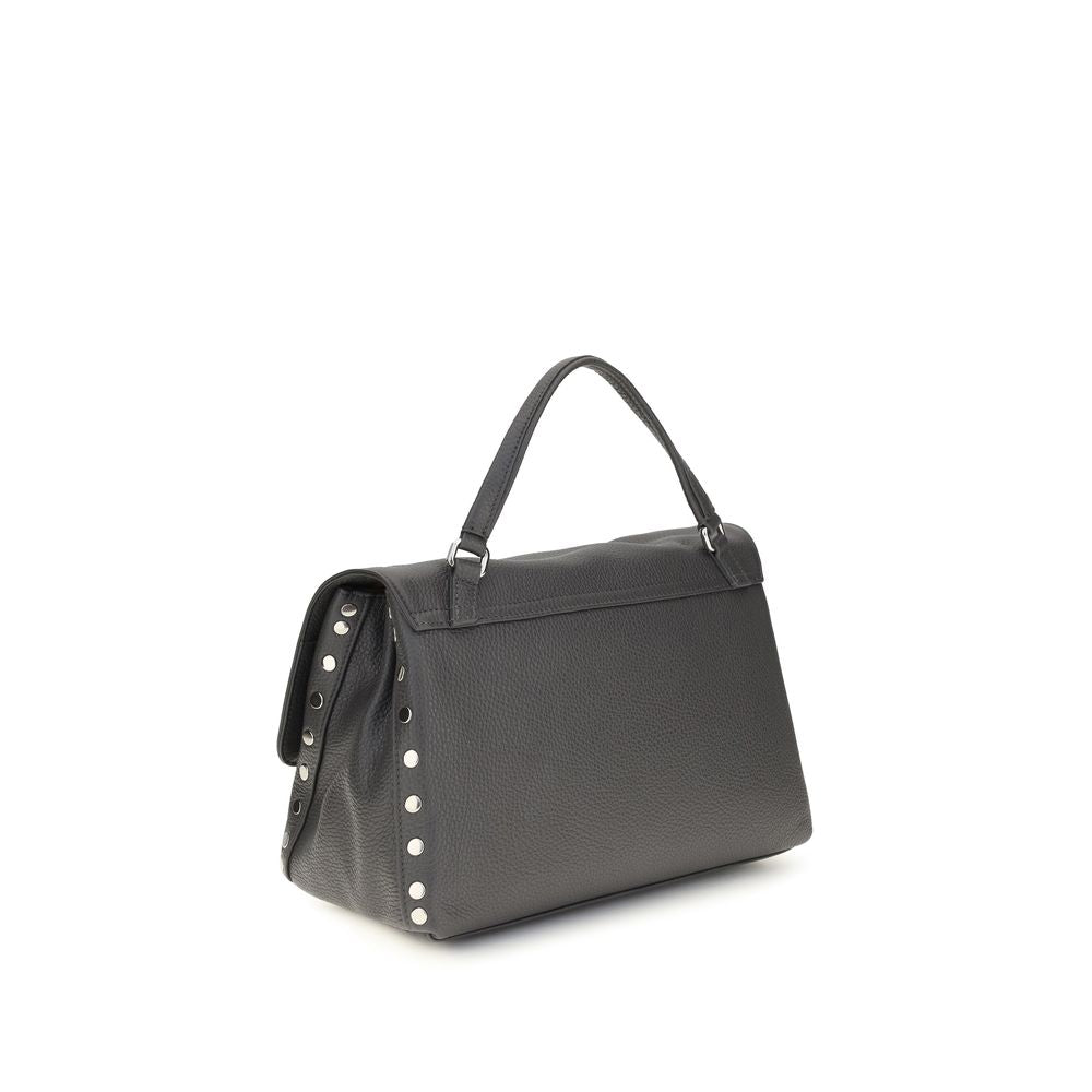Zanellato Gray Calf Leather Bos Taurus Shoulder Bag