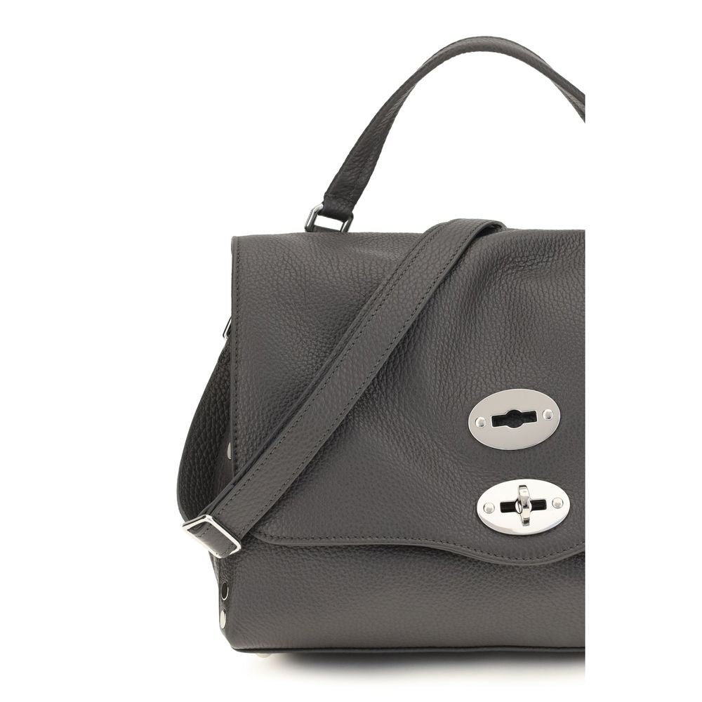 Zanellato Gray Calf Leather Bos Taurus Shoulder Bag
