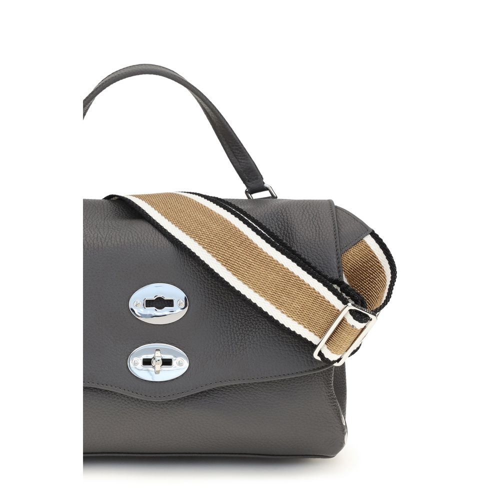 Zanellato Gray Calf Leather Bos Taurus Shoulder Bag