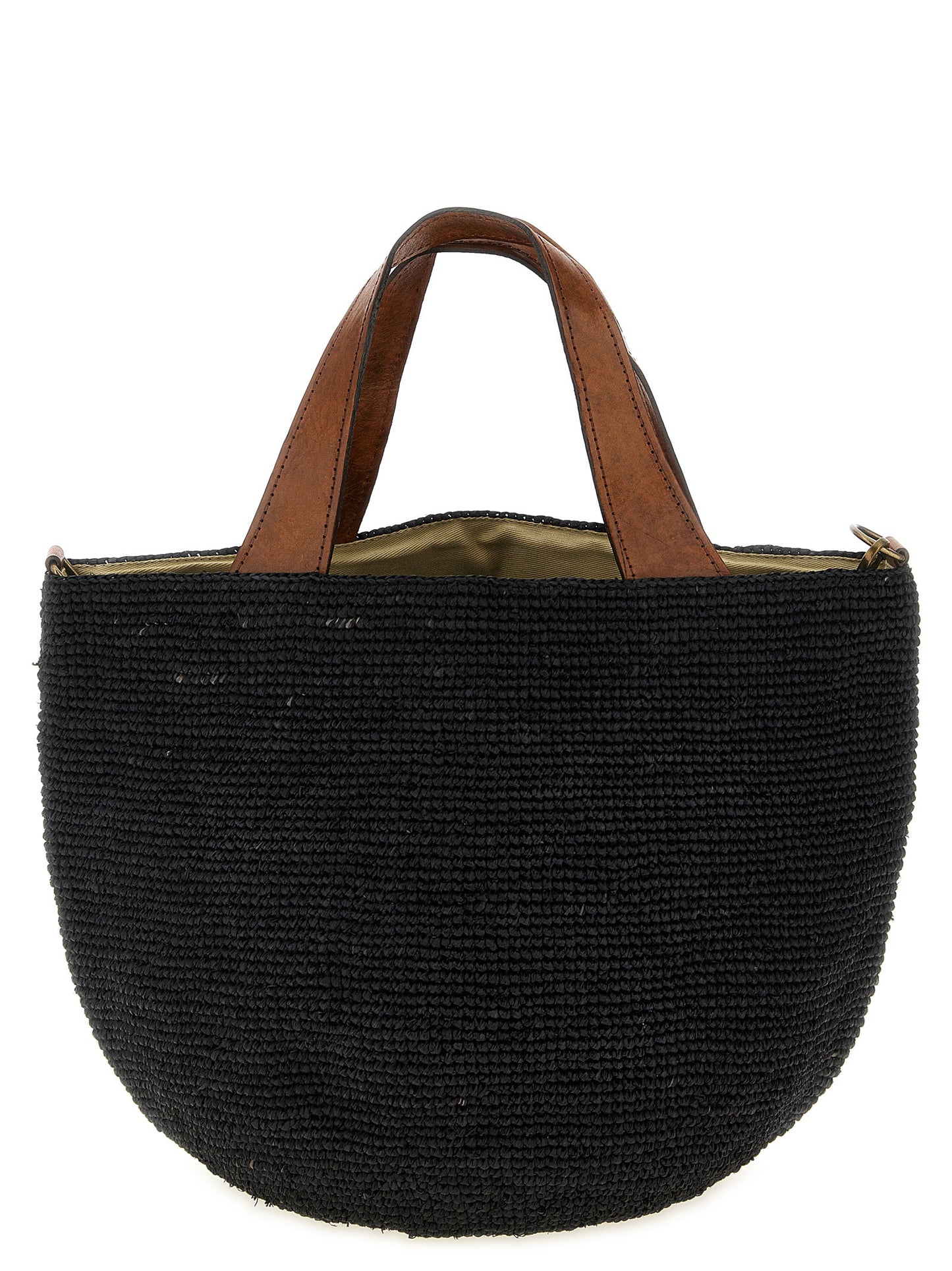 Ibeliv Black Raffia Handbag