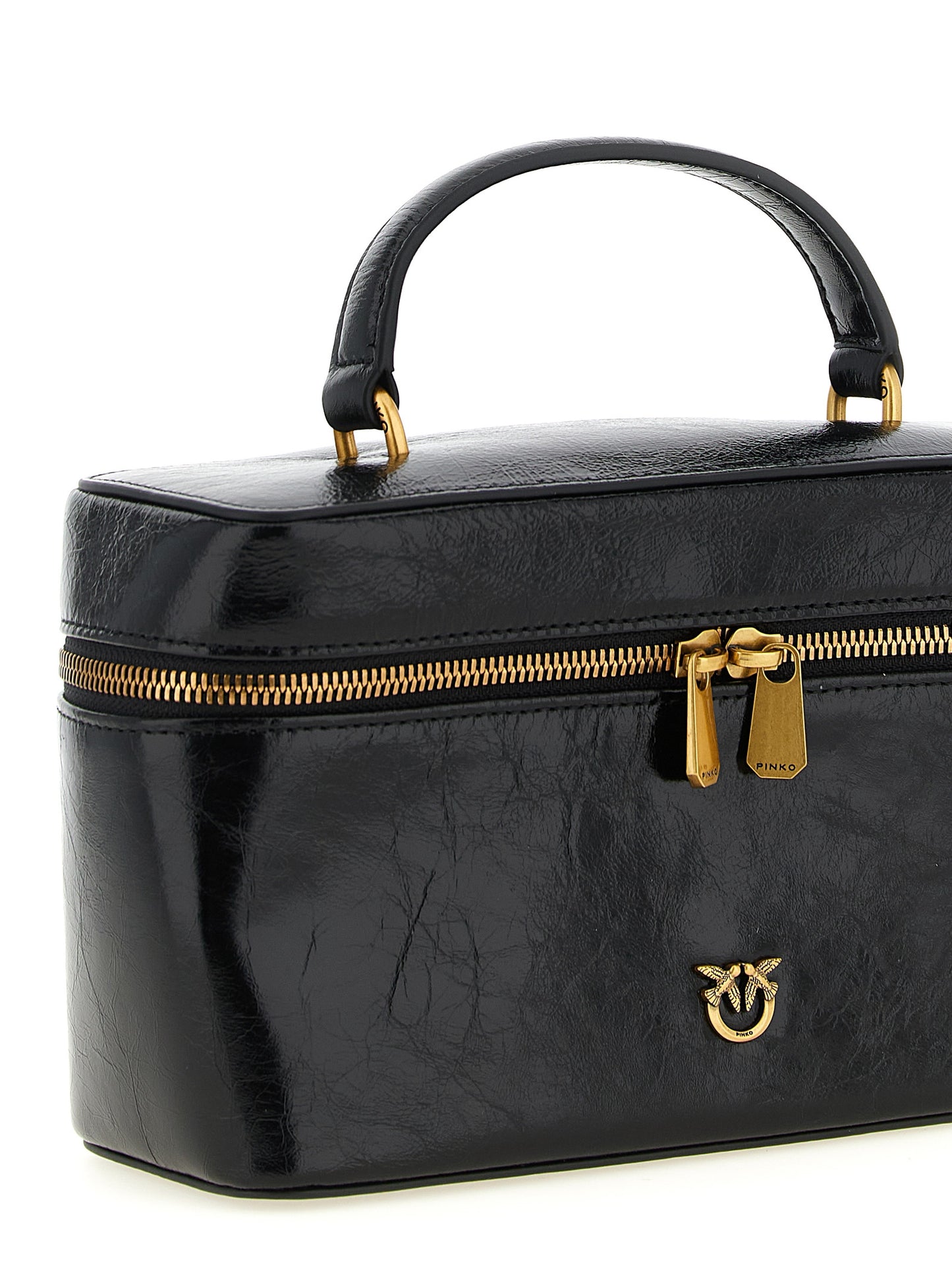 PINKO Black Calfskin Handbag