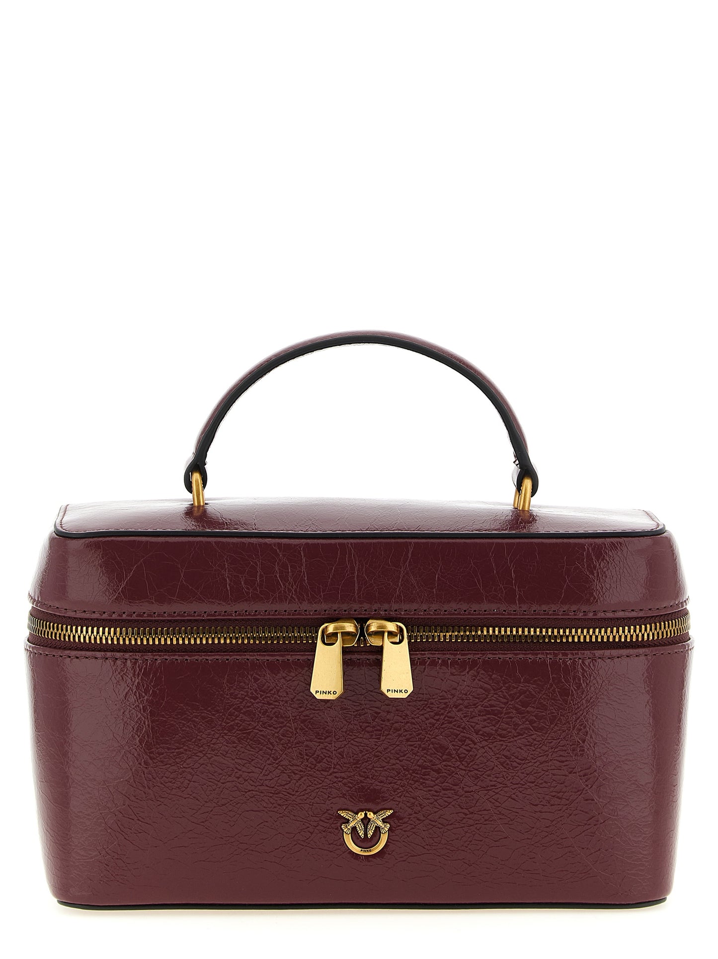 PINKO Bordeaux Calfskin Handbag