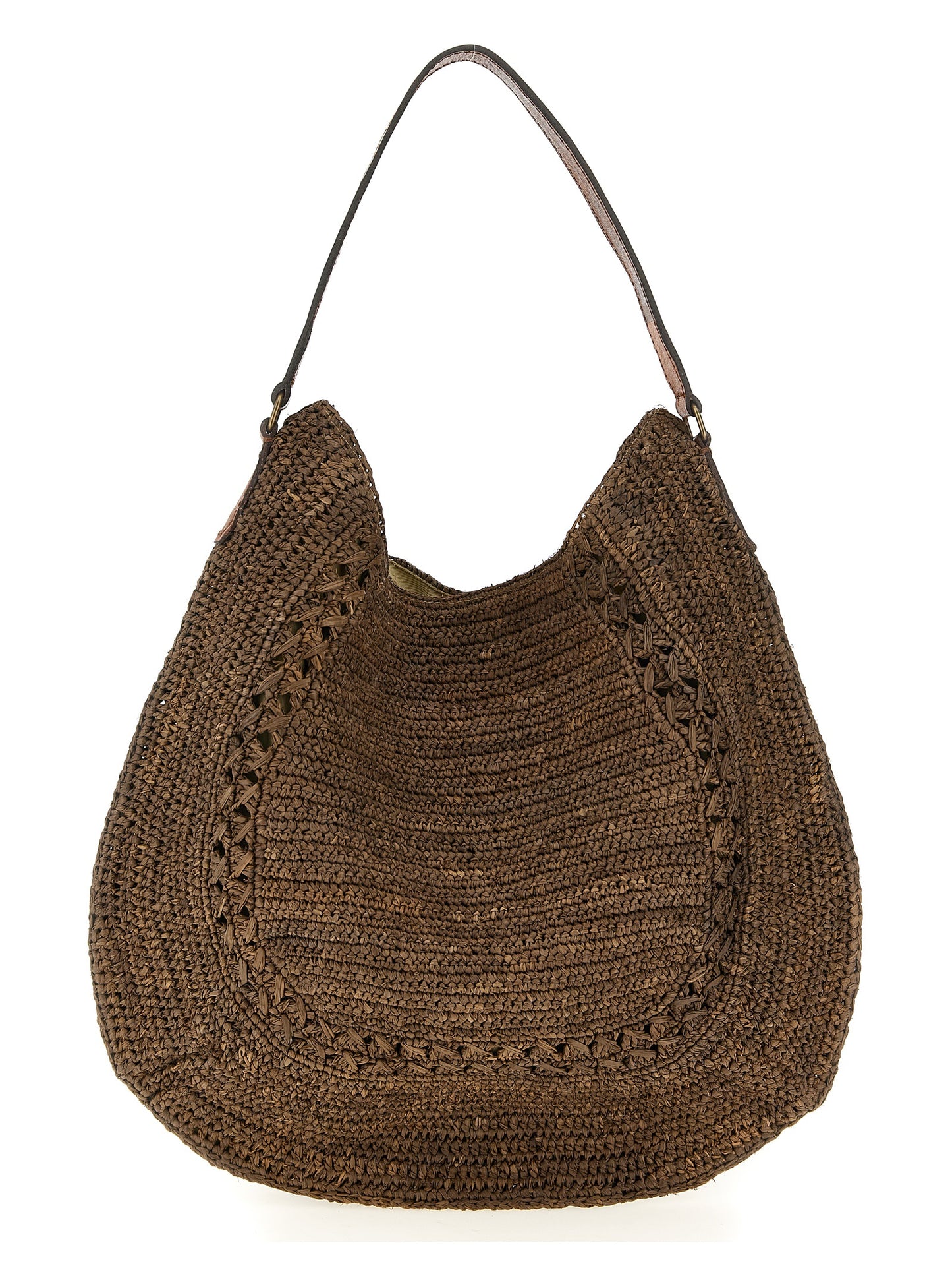 Ibeliv Brown Raffia Shoulder Bag