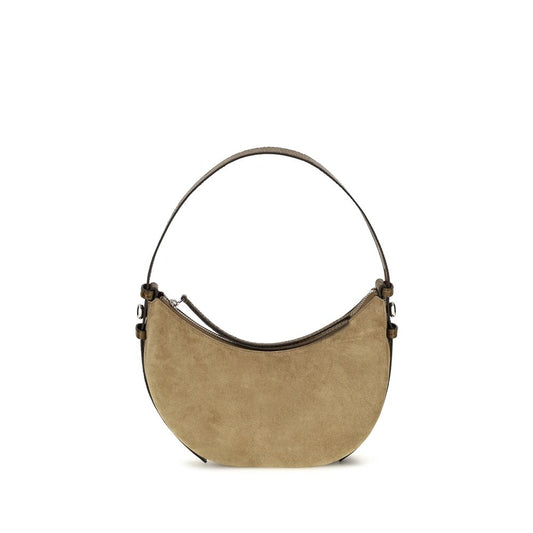 Tory Burch Beige Suede Leather Women's Zip Shoulder Bag