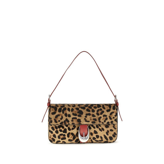Bolso de hombro Staud de piel de becerro beige Bos Taurus