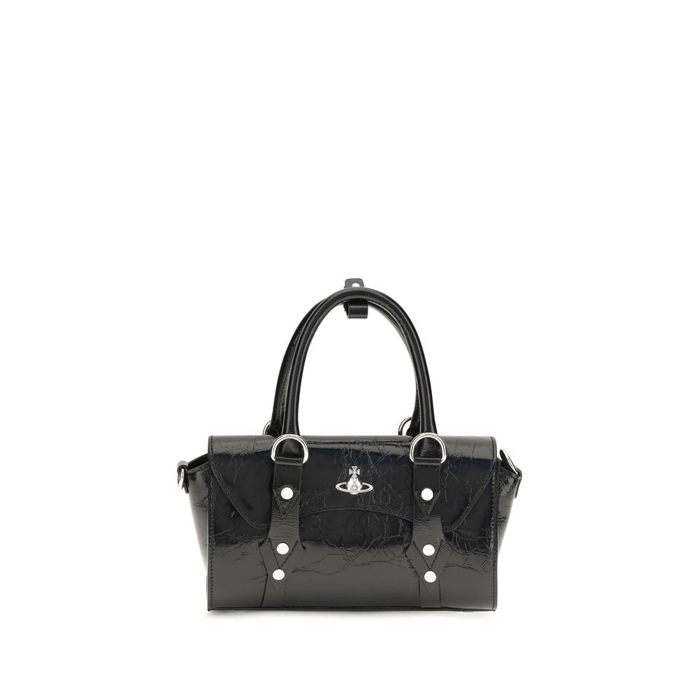 Bolso de Hombro Vivienne Westwood de Piel de Becerro Negra Bos Taurus