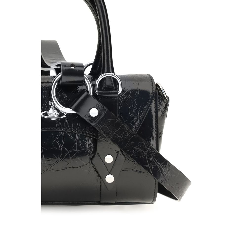 Bolso de Hombro Vivienne Westwood de Piel de Becerro Negra Bos Taurus