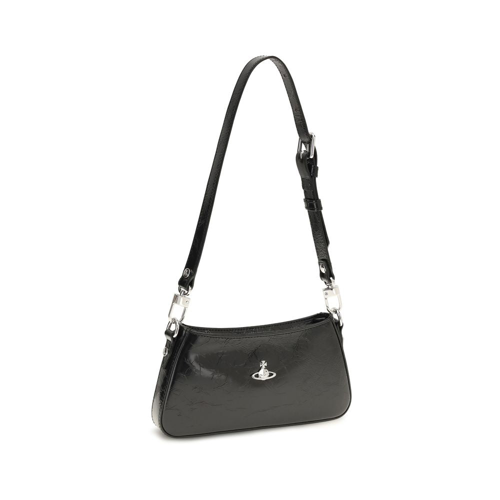 Bolso de Hombro Vivienne Westwood de Piel de Becerro Negra Bos Taurus