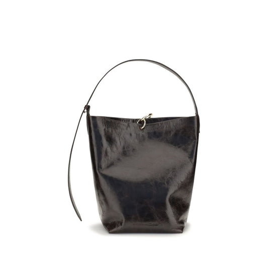 Benedetta Bruzziches Black Calf Leather Bucket Women's Bucket Bag
