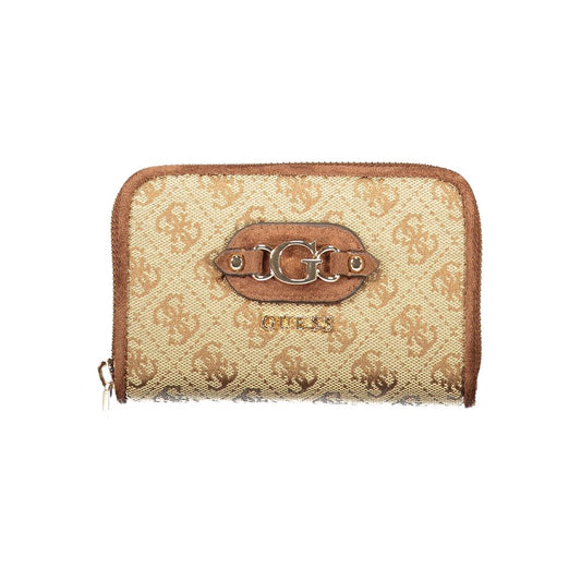 Guess Jeans Beige Polyester Women's Wallet