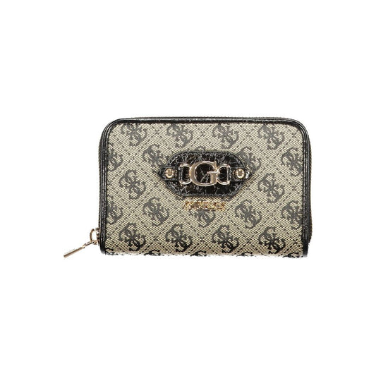 Cartera para mujer Guess Jeans de poliéster en color negro