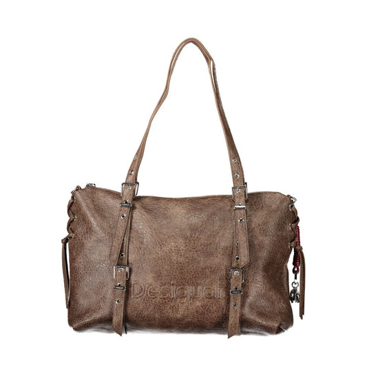 Bolso de mujer de poliuretano marrón Desigual