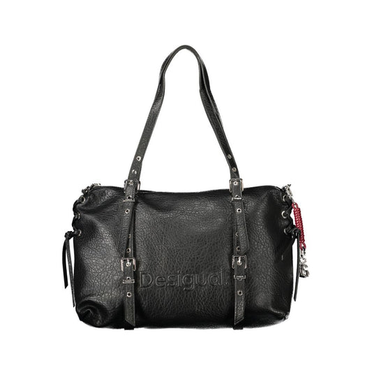 Bolso Desigual de poliuretano negro para mujer