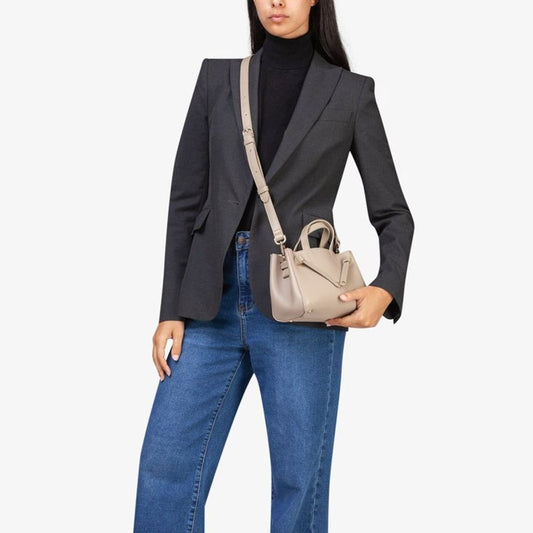 MIRIADE Beige Polyurethane Handbag